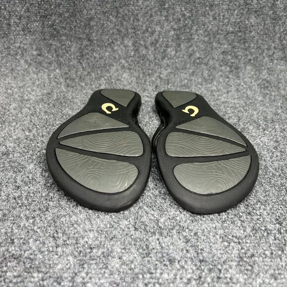 OluKia Ho‘opio Sandals Women's 9 Black Athletic Beach Summer Comfort Flip Flops - Picture 10 of 12